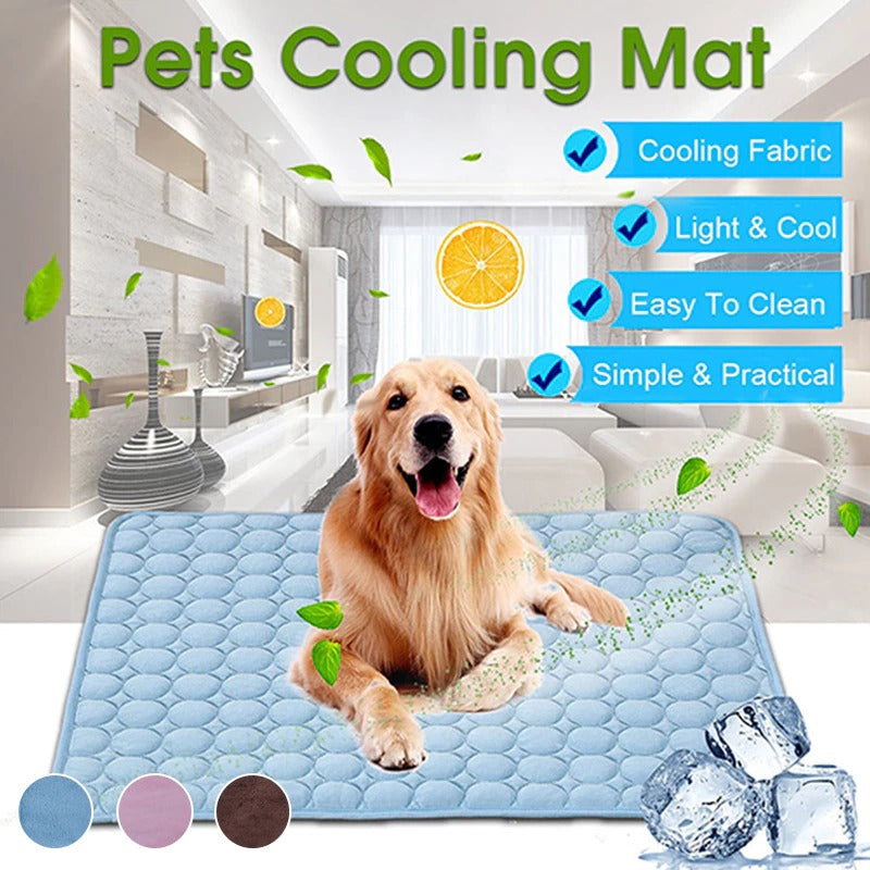 Pet Cooling Mat — Ice Silk Pad for Dogs & Cats