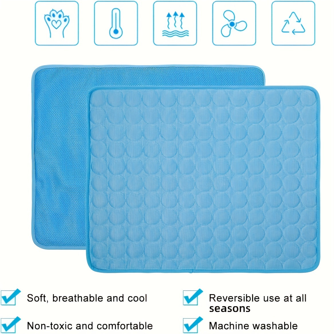 Pet Cooling Mat — Ice Silk Pad for Dogs & Cats
