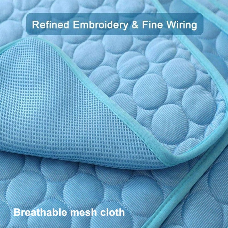 Pet Cooling Mat — Ice Silk Pad for Dogs & Cats