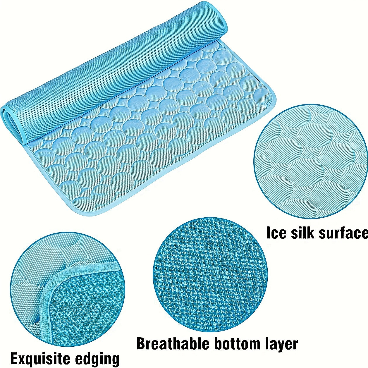Pet Cooling Mat — Ice Silk Pad for Dogs & Cats