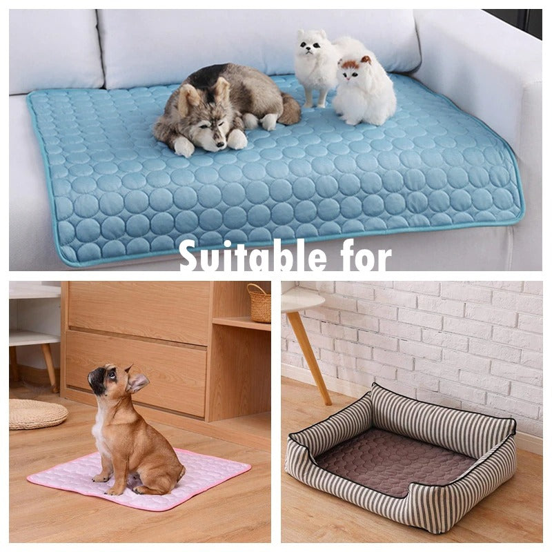 Pet Cooling Mat — Ice Silk Pad for Dogs & Cats