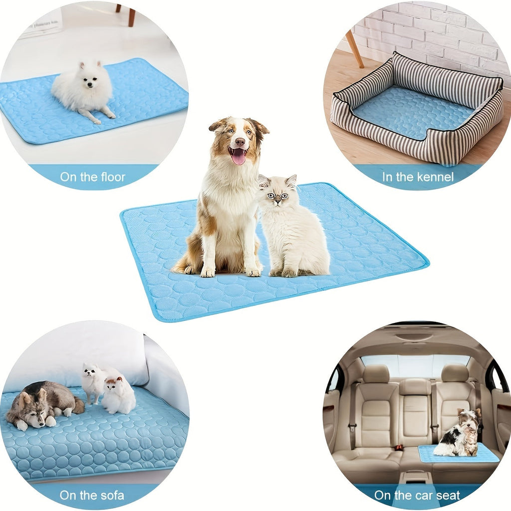 Pet Cooling Mat — Ice Silk Pad for Dogs & Cats