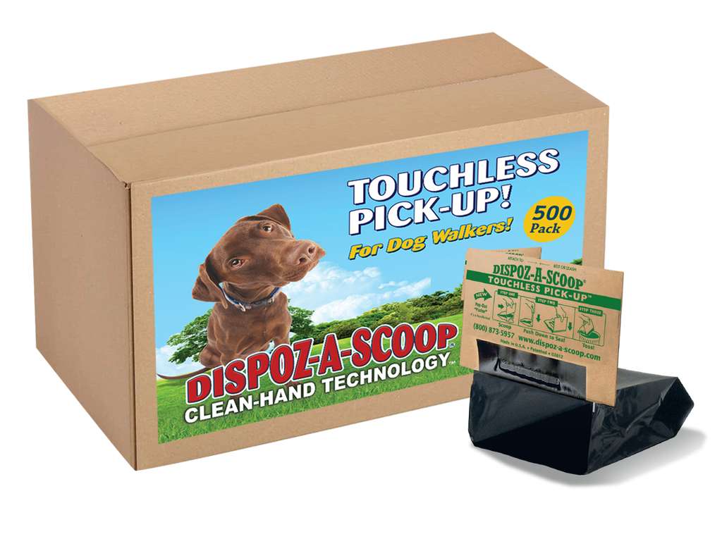 Disposable Pet Waste Scoops — 500-Pack