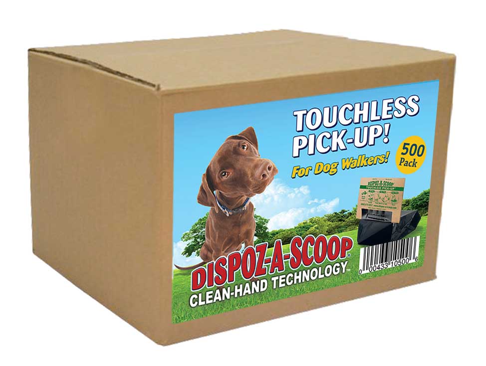 Disposable Pet Waste Scoops — 500-Pack