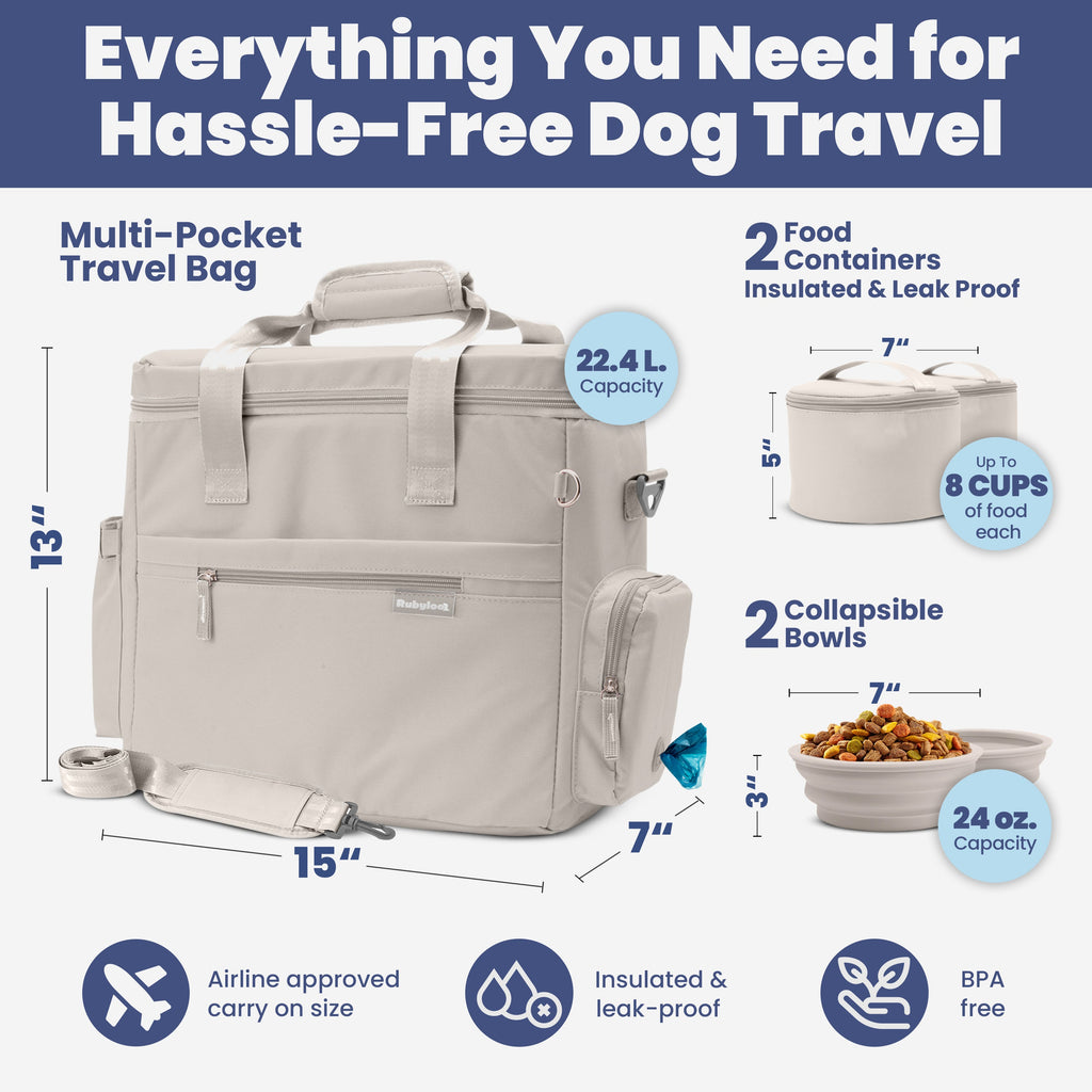 Dog Travel Bag — Organized Pet Supply Tote