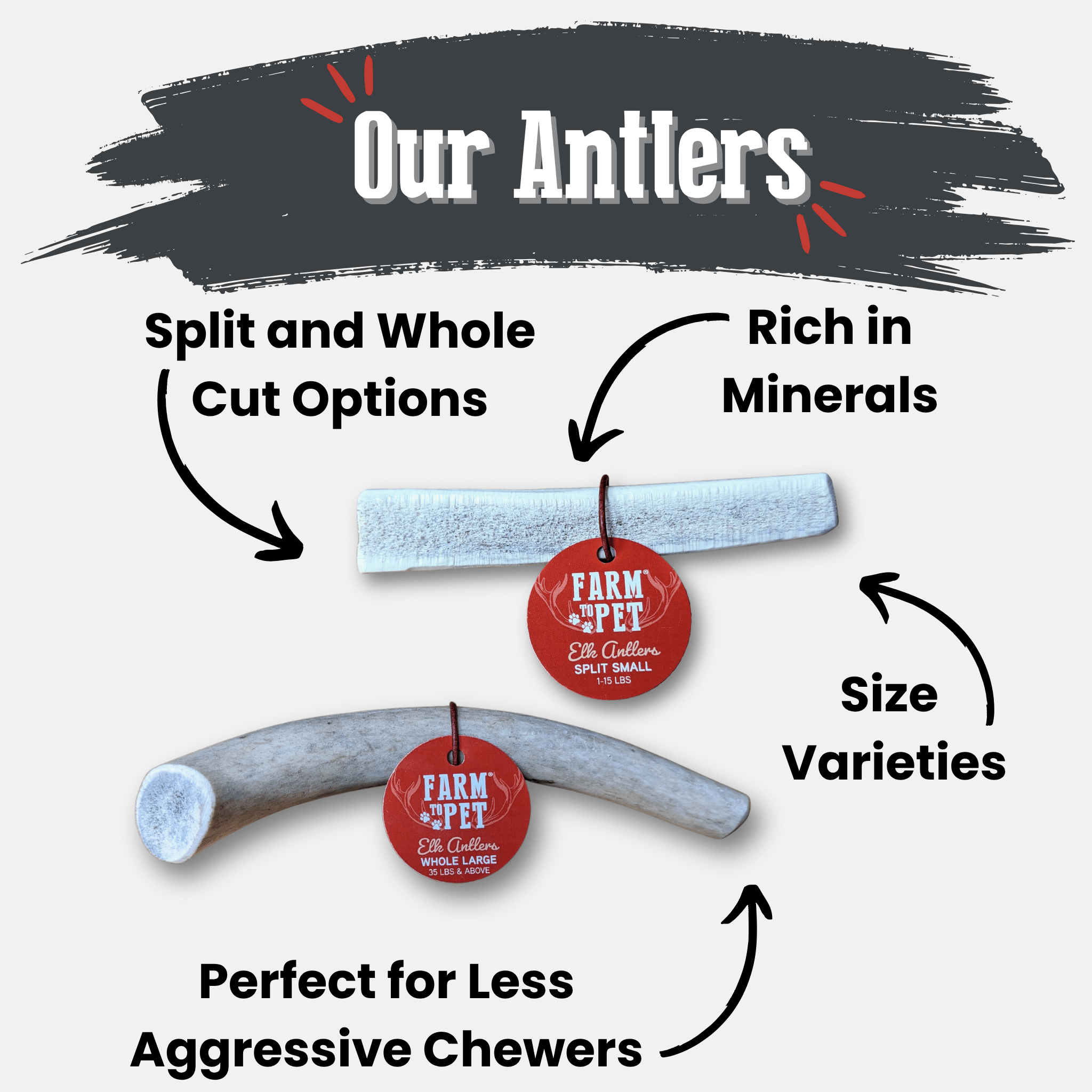 All-Natural Elk Antler Chews for Dogs