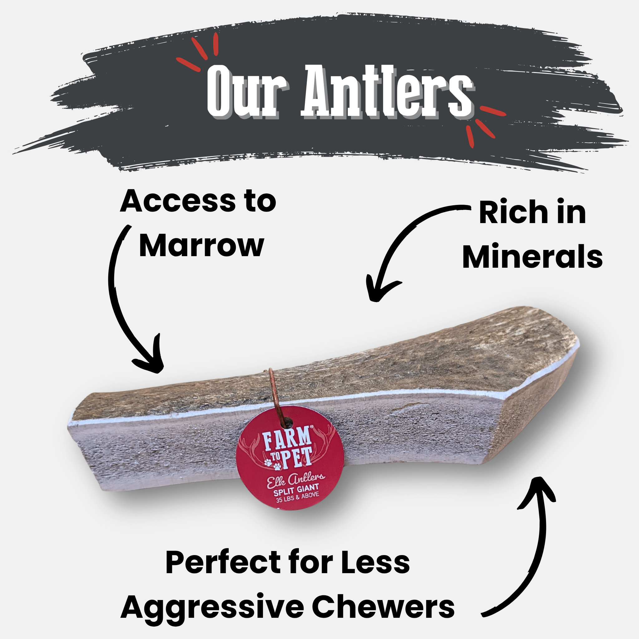 All-Natural Elk Antler Chews for Dogs