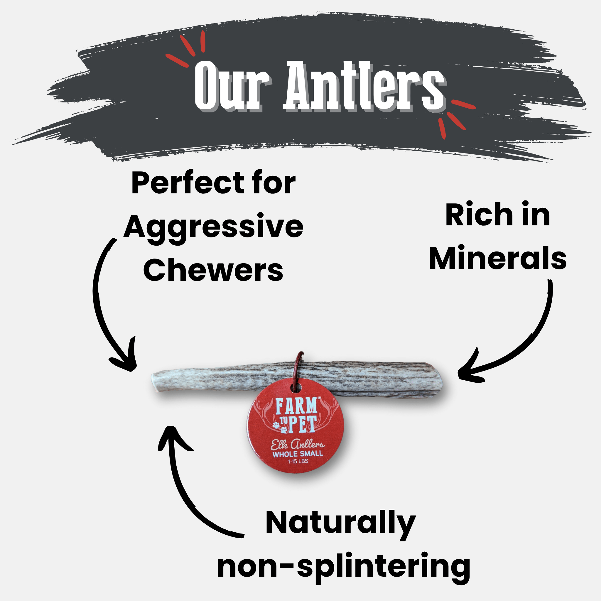 All-Natural Elk Antler Chews for Dogs