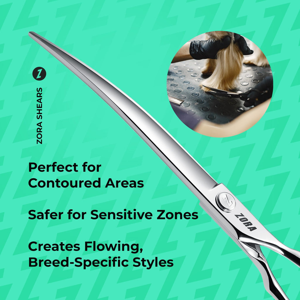 Curved Grooming Shear for Dogs & Cats