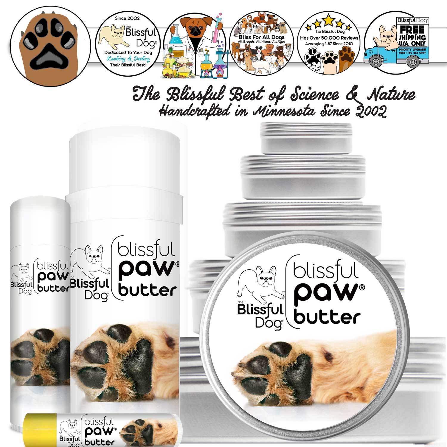 Paw Butter for Dogs — Moisturizes Rough & Dry Paw Pads