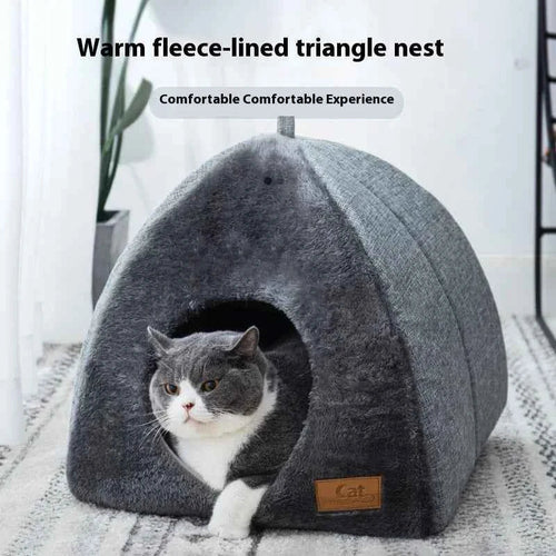 Cat Cave Bed — Cozy Enclosed Hideaway for Cats