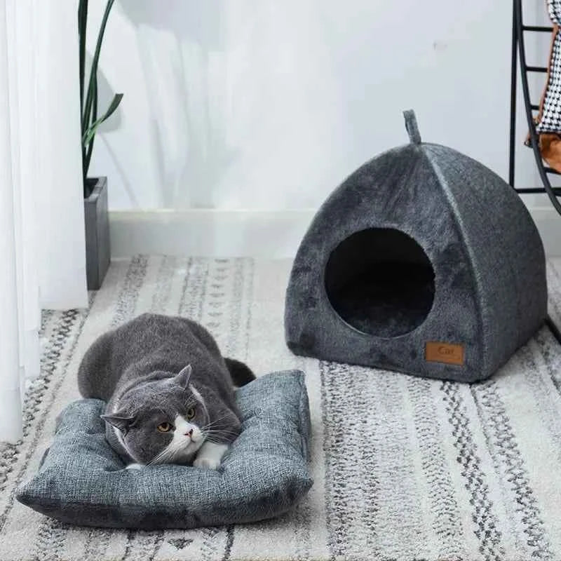 Cat Cave Bed — Cozy Enclosed Hideaway for Cats