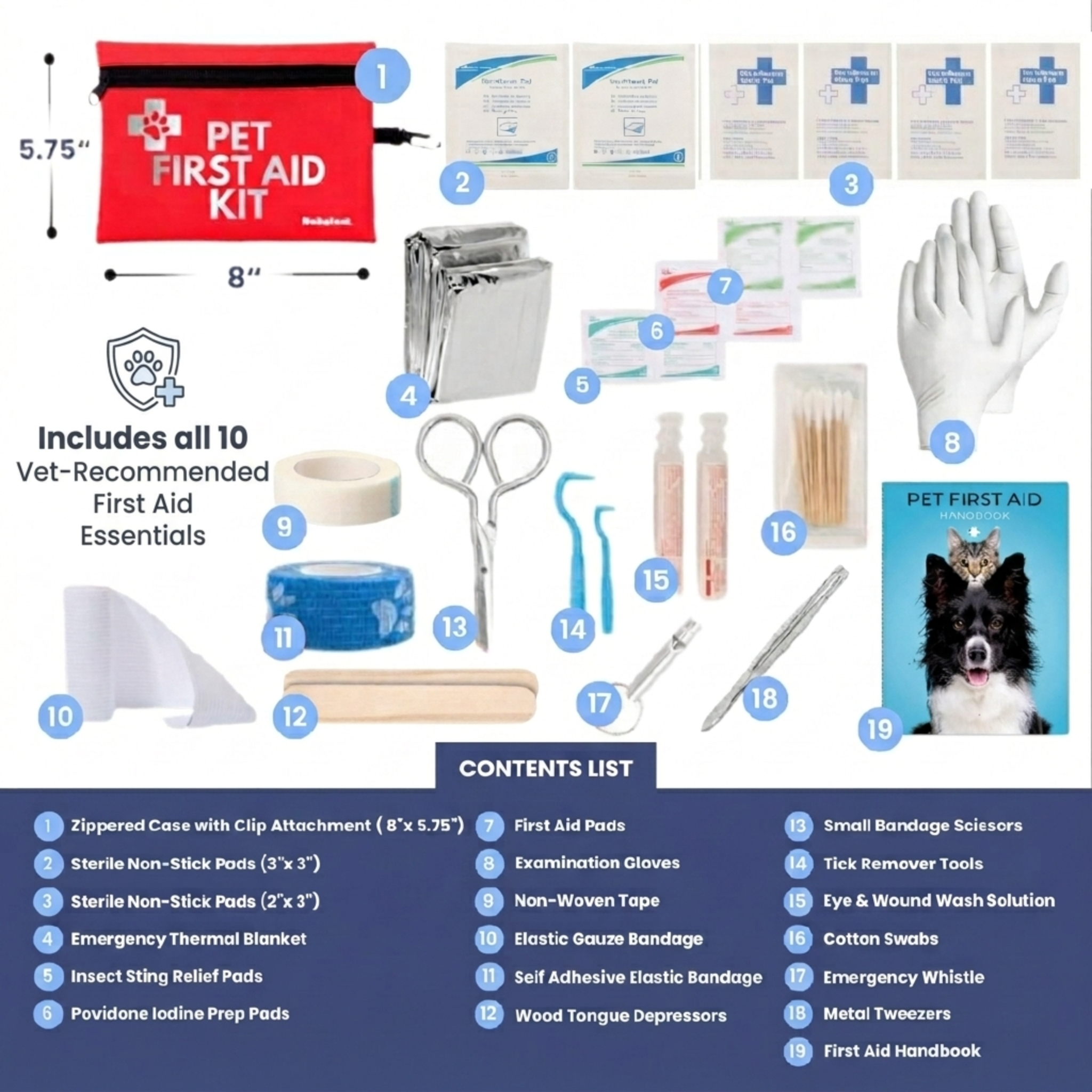 Pet First Aid Kit for Dogs & Cats — Vet-Approved Essentials
