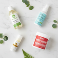 Furora Paw & Skin Care Bundle - nail paw cleaner, nose balm, healing paste and flea spray flatlay