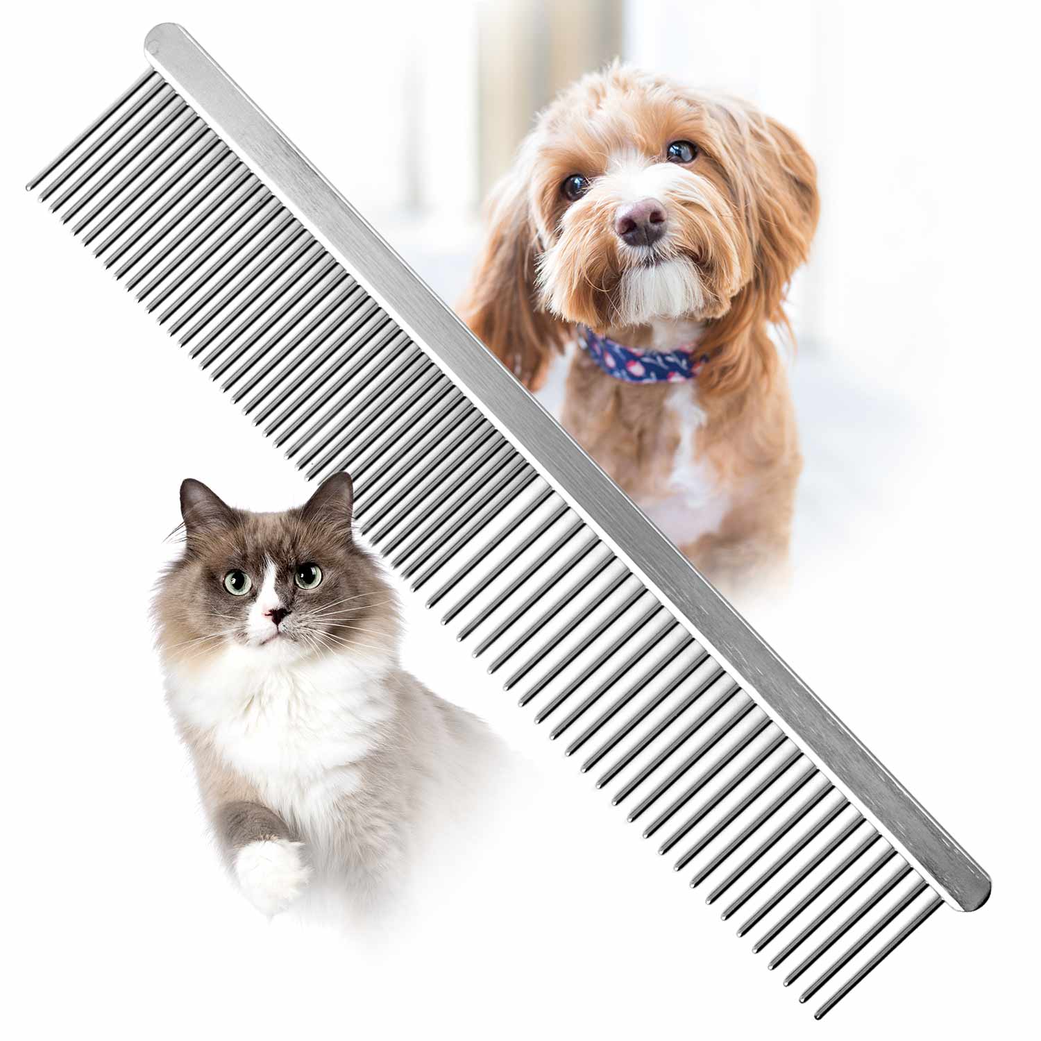 Flat Back Grooming Comb for Dogs & Cats