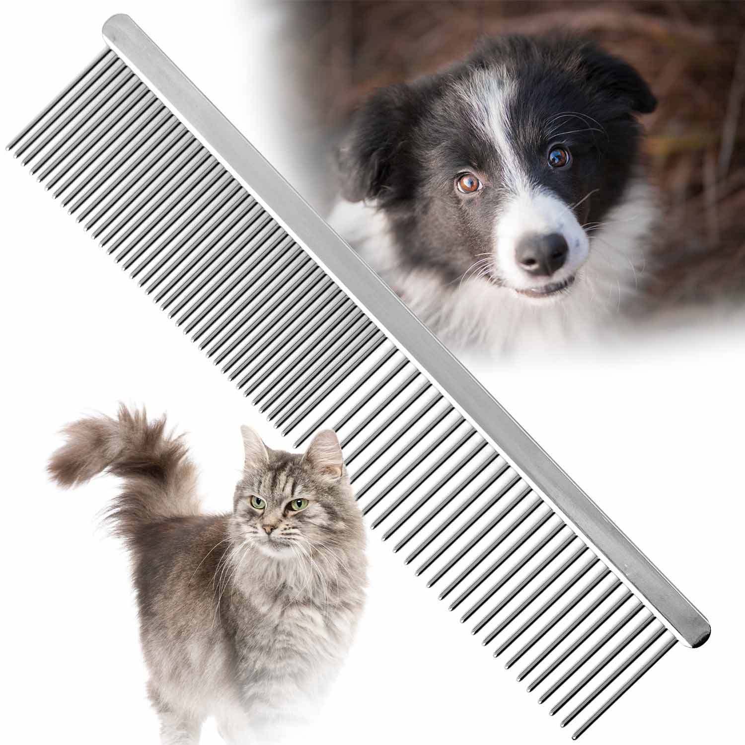 Flat Back Grooming Comb for Dogs & Cats