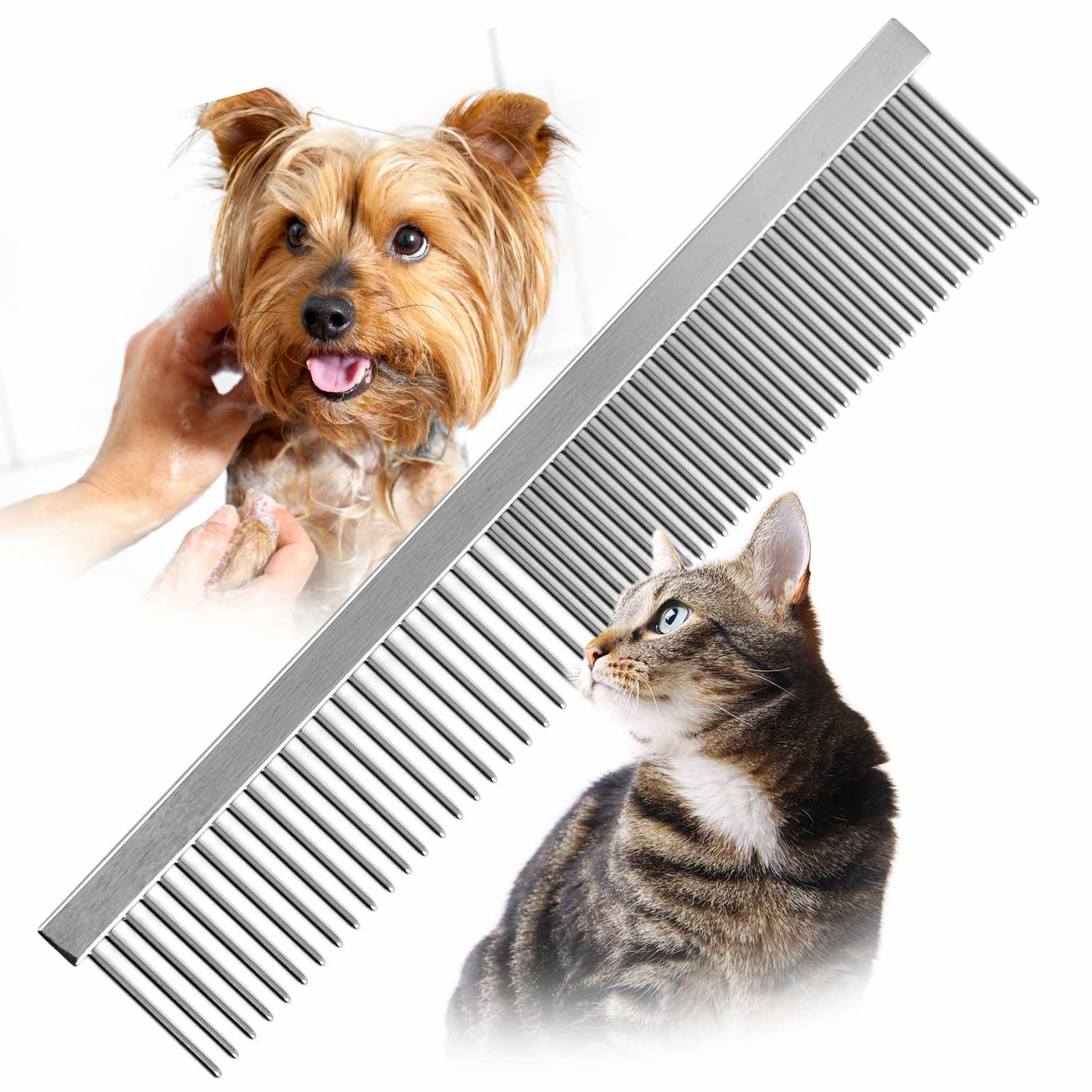 Flat Back Grooming Comb for Dogs & Cats