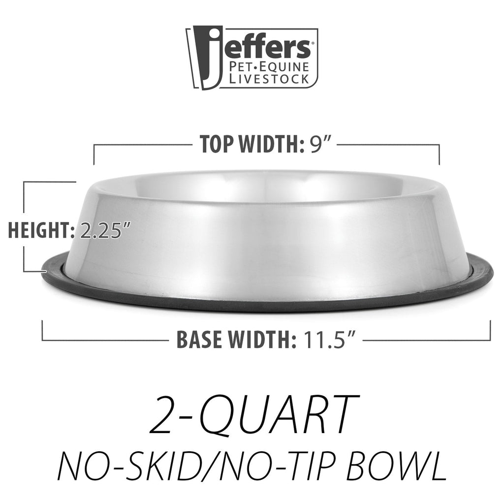 No-Tip Stainless Steel Pet Bowl for Dogs & Cats