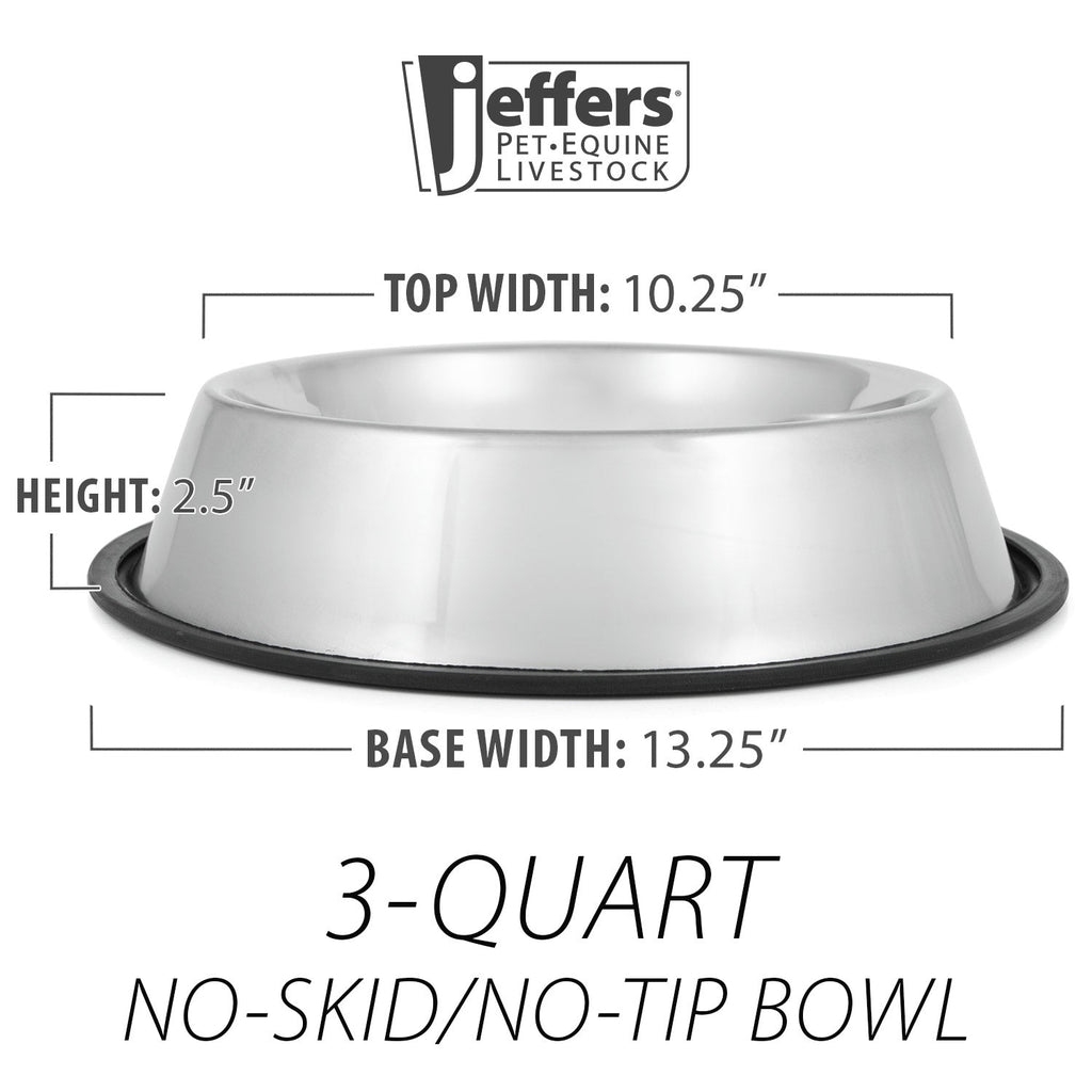 No-Tip Stainless Steel Pet Bowl for Dogs & Cats