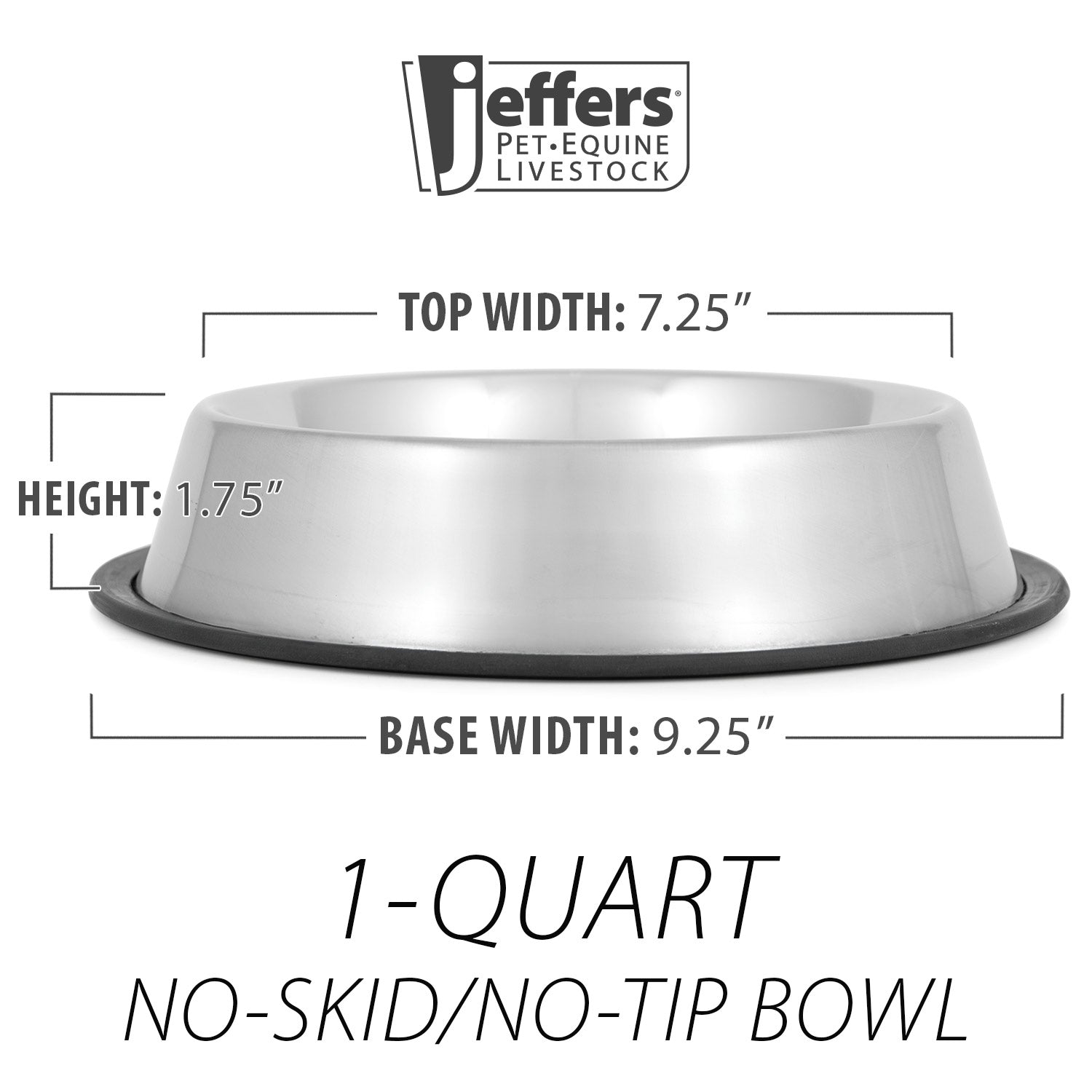 No-Tip Stainless Steel Pet Bowl for Dogs & Cats
