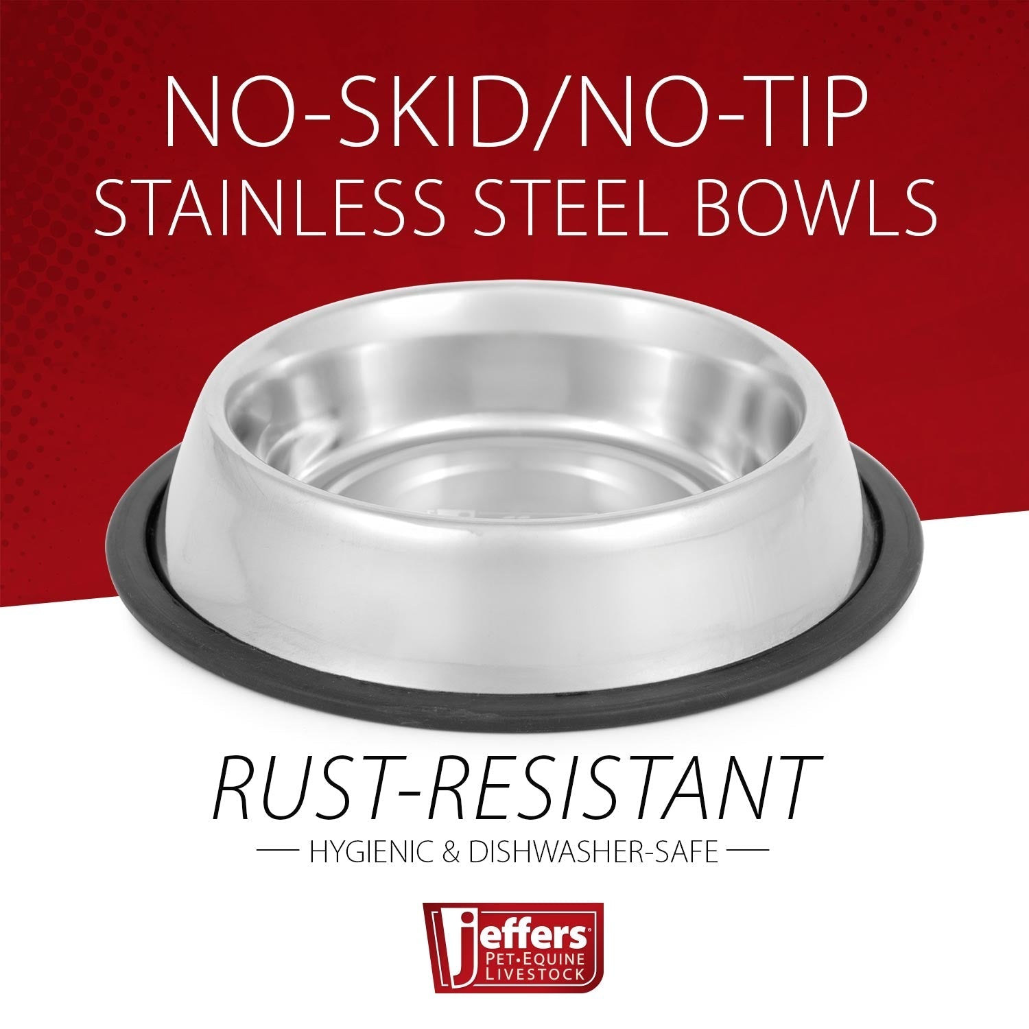 No-Tip Stainless Steel Pet Bowl for Dogs & Cats