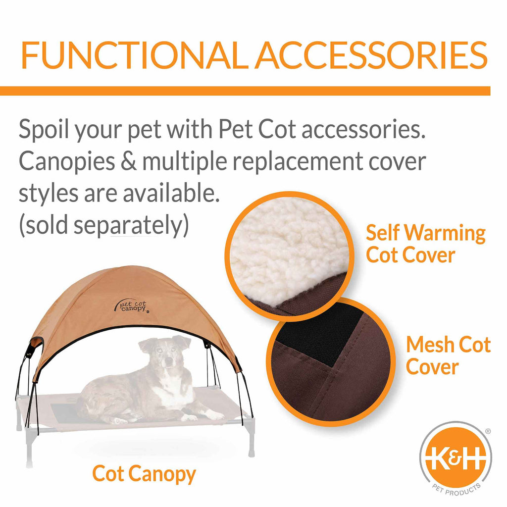 Elevated Pet Cot with Bolster — Indoor & Outdoor Dog Bed