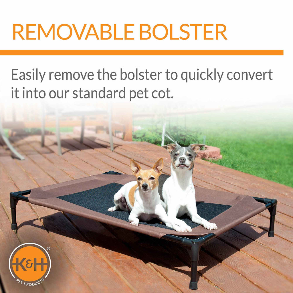 Elevated Pet Cot with Bolster — Indoor & Outdoor Dog Bed
