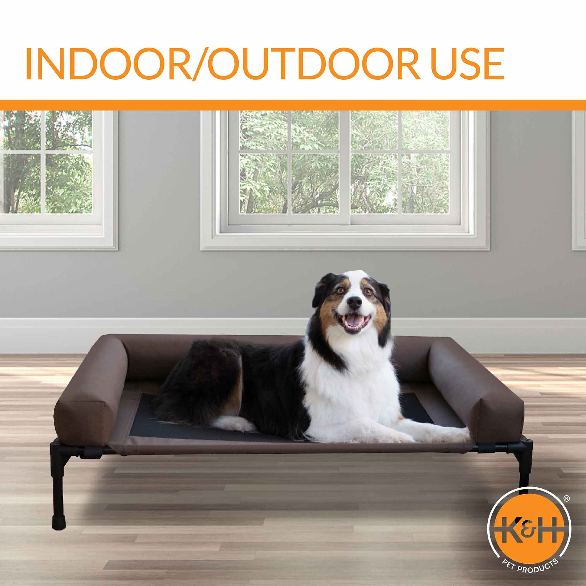 Elevated Pet Cot with Bolster — Indoor & Outdoor Dog Bed