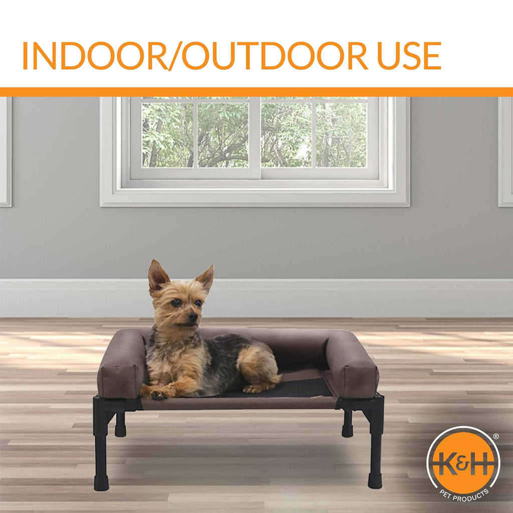 Elevated Pet Cot with Bolster — Indoor & Outdoor Dog Bed