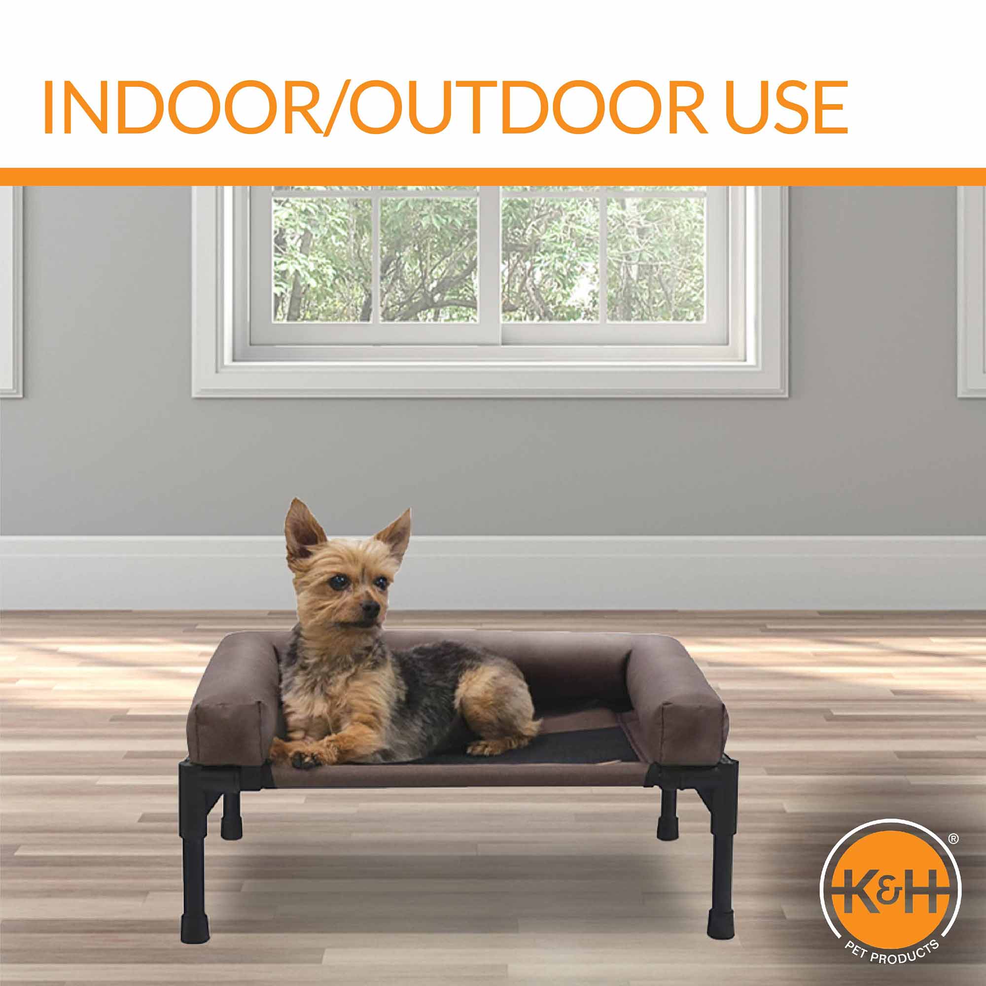 Elevated Pet Cot with Bolster — Indoor & Outdoor Dog Bed