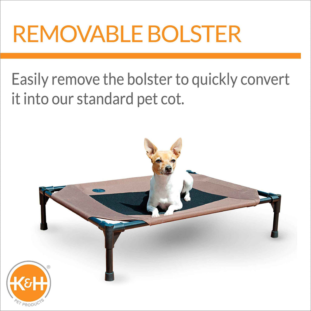 Elevated Pet Cot with Bolster — Indoor & Outdoor Dog Bed