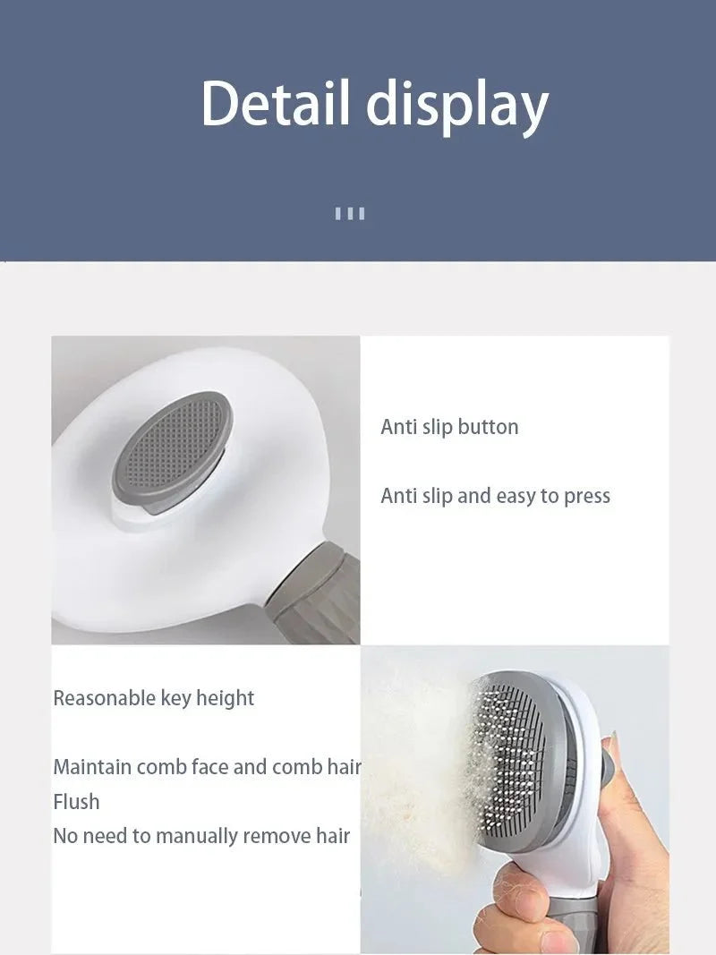 Pet Hair Removal Brush & Slicker Comb for Dogs & Cats