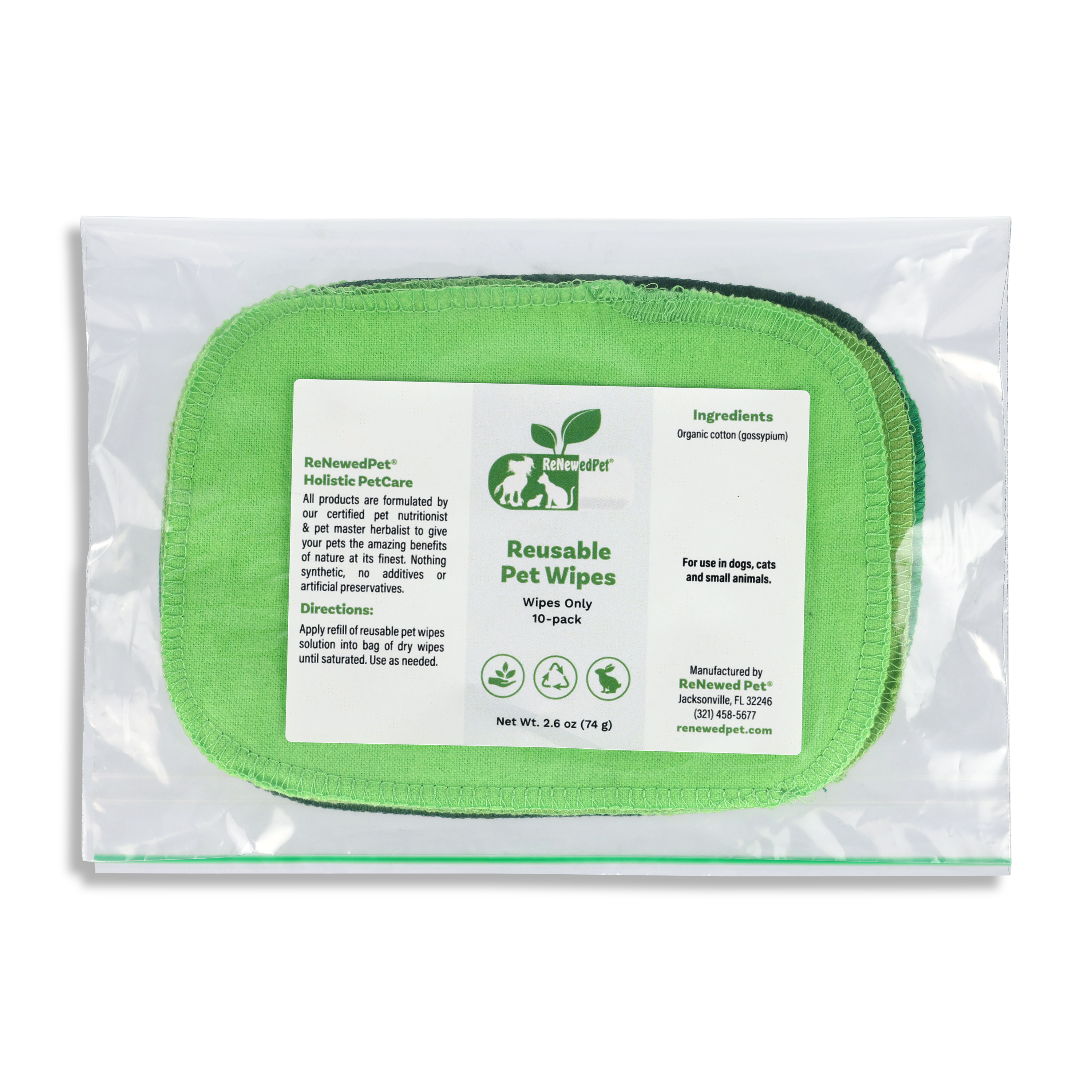 Reusable Pet Wipes for Dogs & Cats