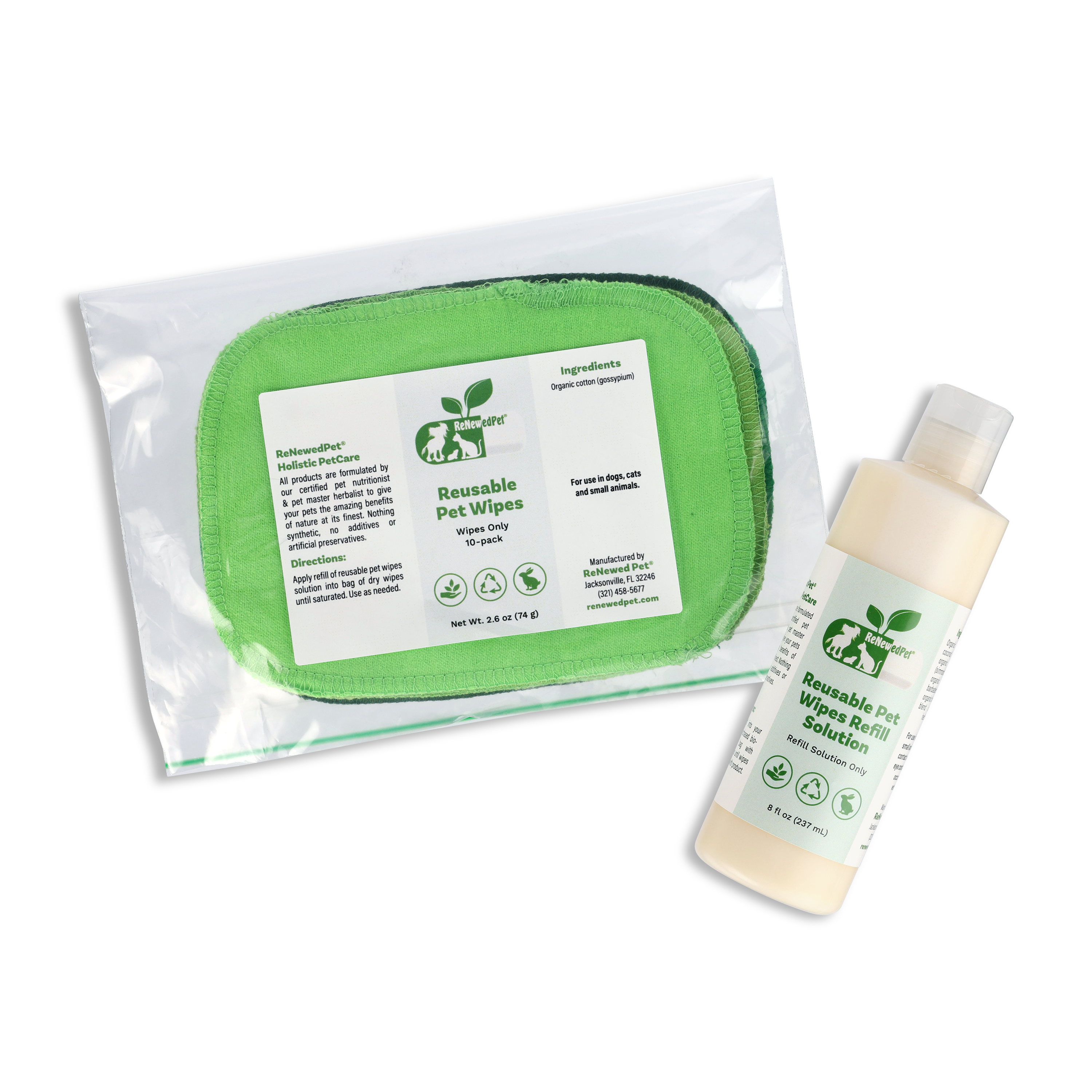 Reusable Pet Wipes for Dogs & Cats