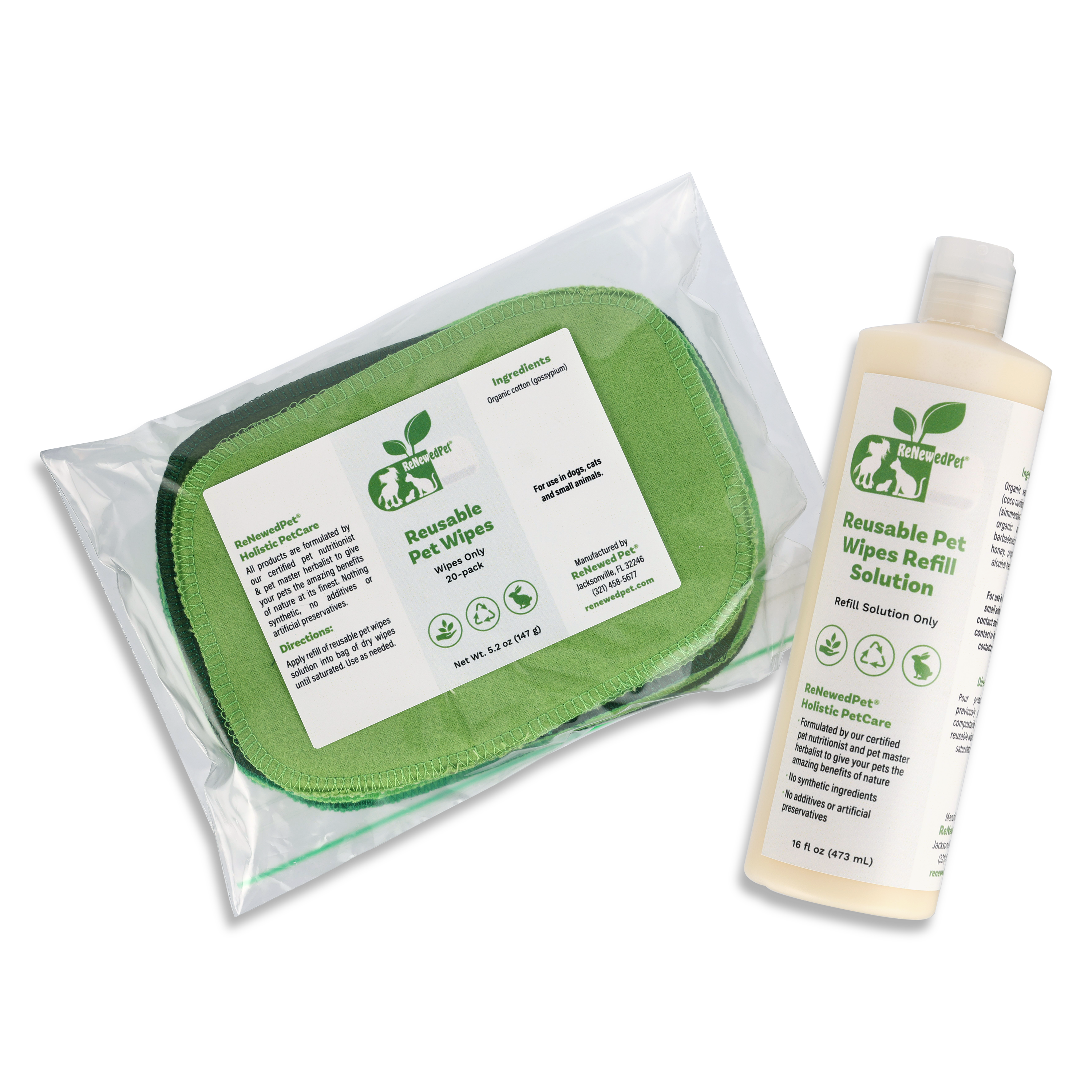Reusable Pet Wipes for Dogs & Cats